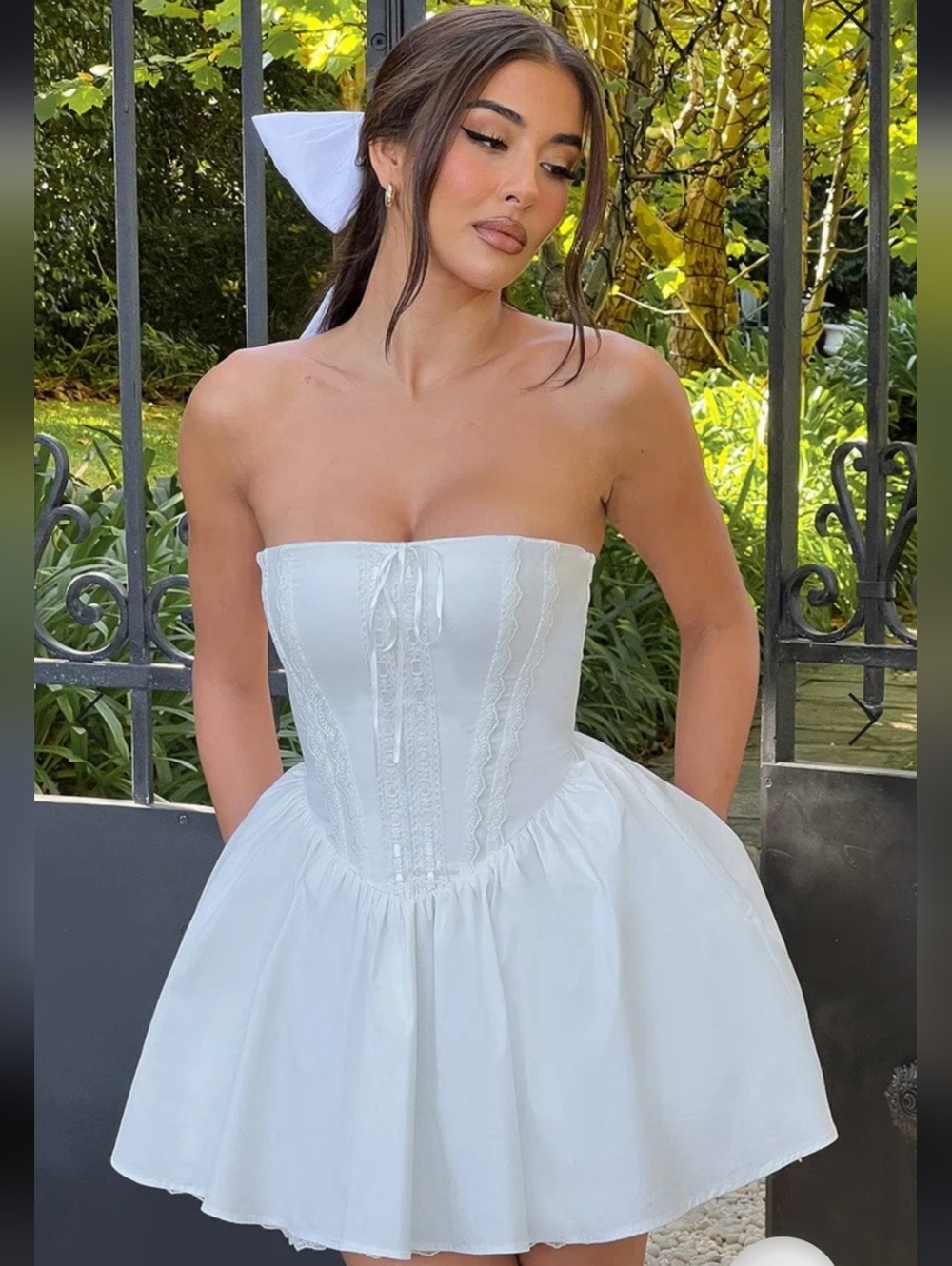 Babyboo Evie Mini Dress - Ivory - Picture 6 of 9